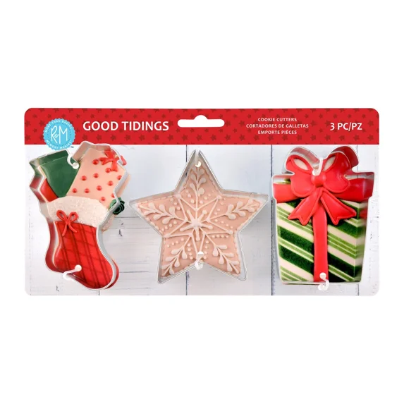 KLYNE - R&M International 3 Piece Good Tidings Cookie Cutter Set