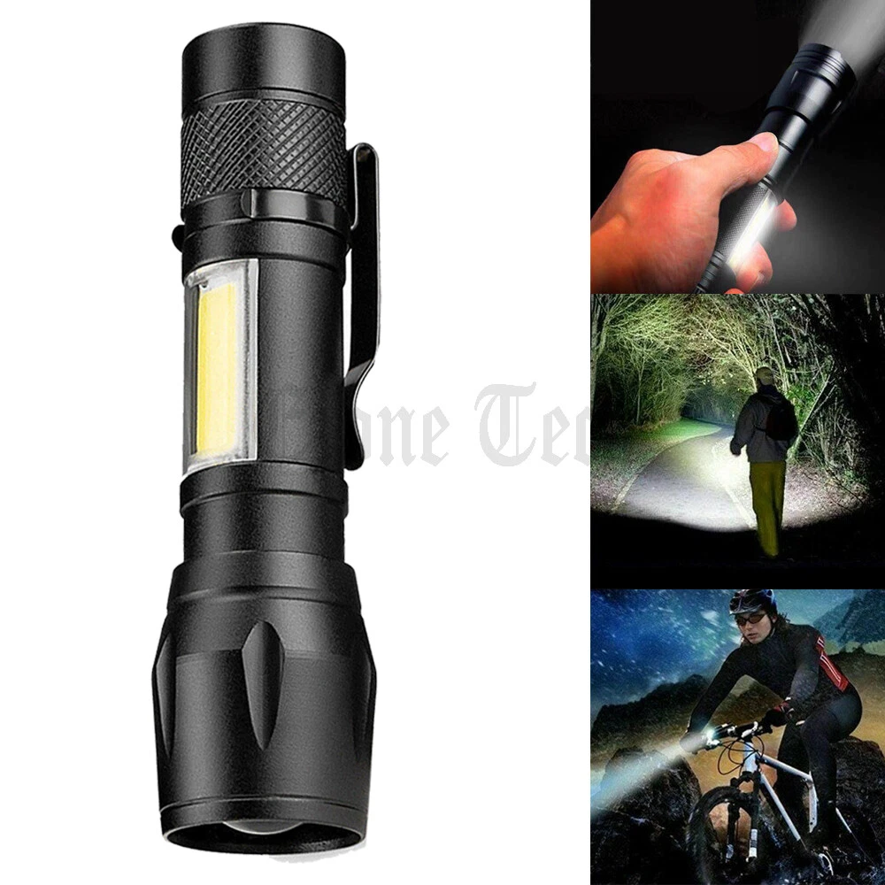 KLYNE- Tactical Led Flashlight Usb Rechargeable 3Modes Light Zoomable Lamp Torch Us