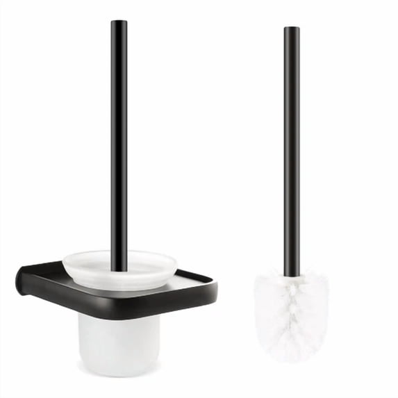 KLYNE - Toilet Brush Toilet Brush And Holder With Space Aluminum Handle Space Saving