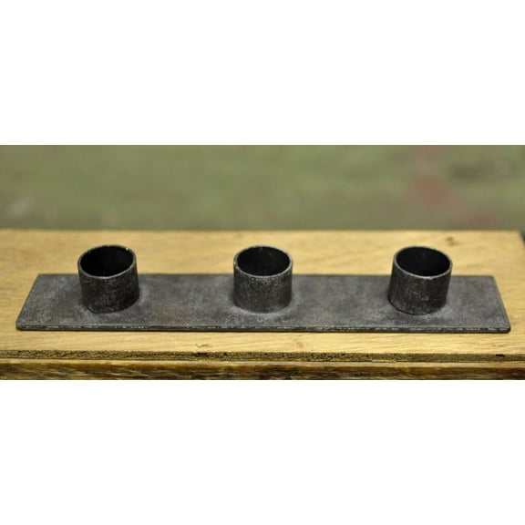 KLYNE - Triple Taper Candle Holder In Black Wrought Iron Fits Nicely On Your Window Sill