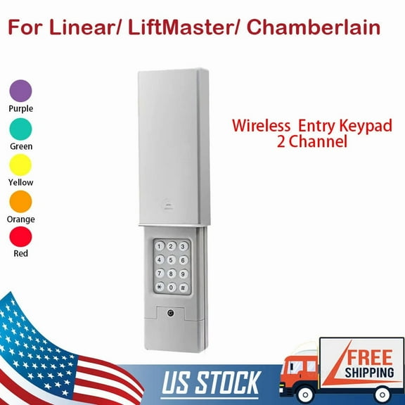 KLYNE - Wireless Keypad Garage Door Opener For Liftmaster Chamberlain Genie 300Mhz 390Mh