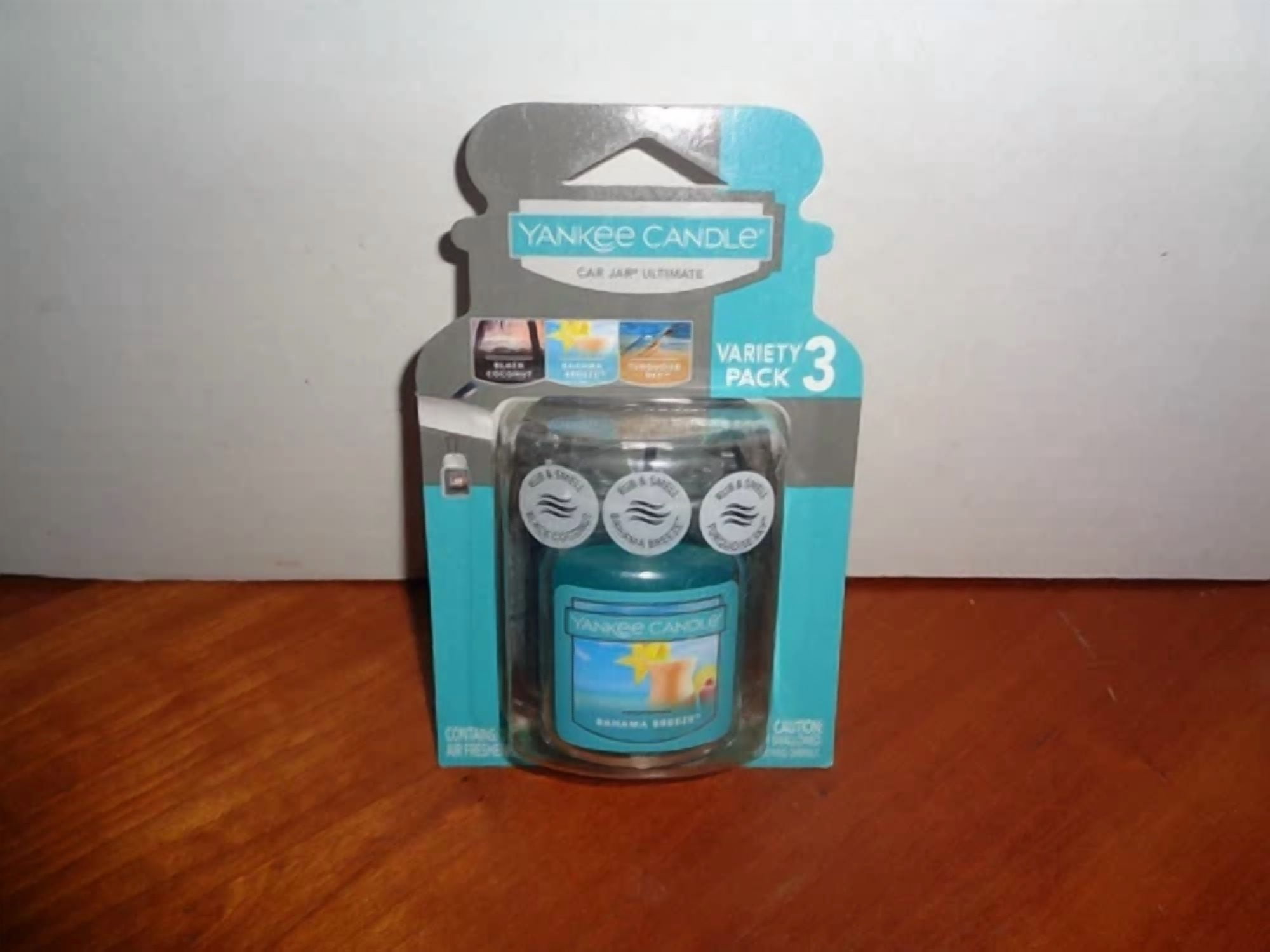 KLYNE - Yankee Candle Car Jar Air Freshener Variety 3 Pk Black Coconut,Bahama Breeze,Sky