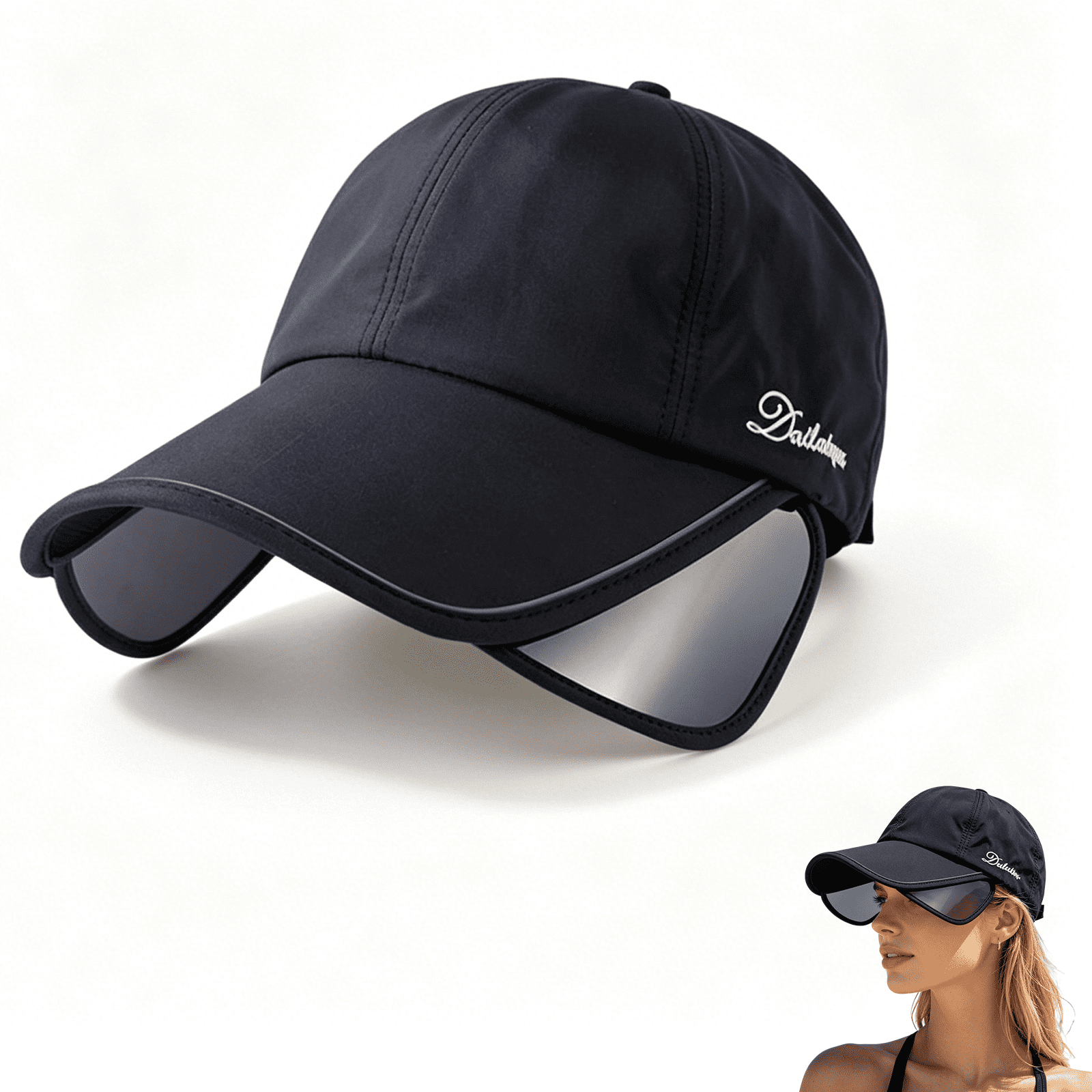 Adjustable Baseball Cap, 100% Cotton, Soft Lightweight, UV Protection, Lightweight Cap: Sweat-Wicking Ventilated Running Cap | On  main image 4
