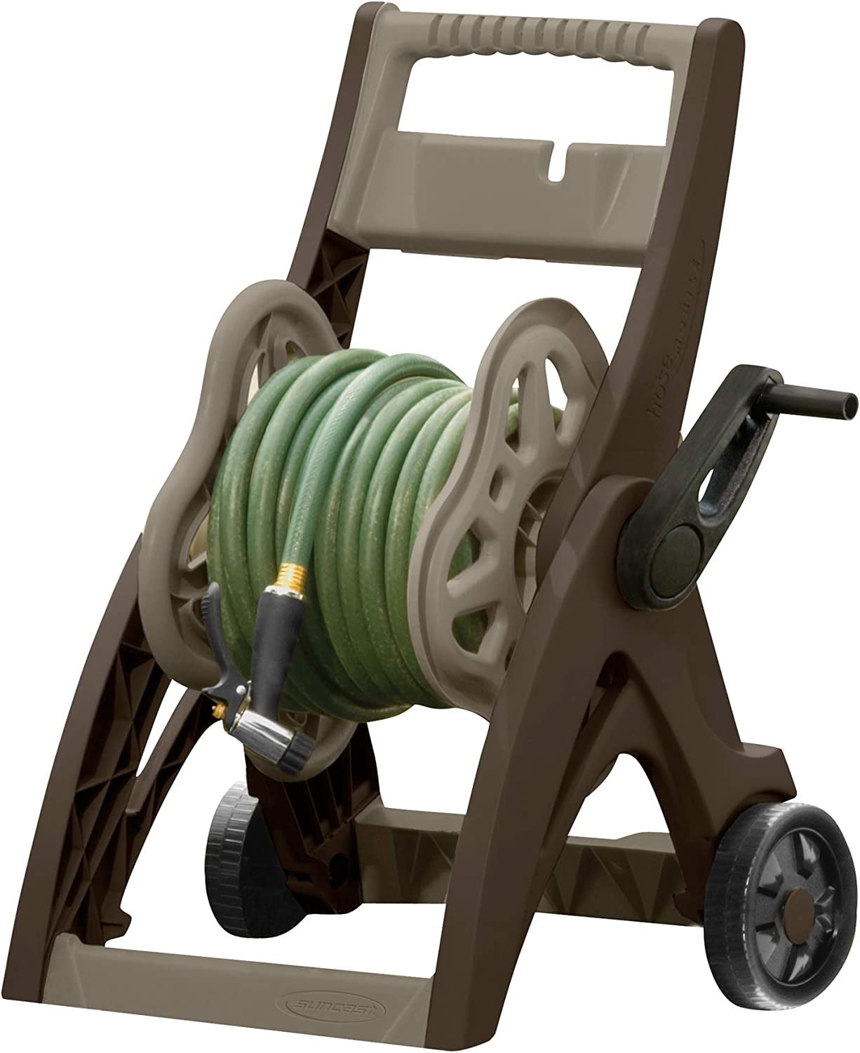Mocha and Taupe 150 ft. Hose Reel Cart with EasyLink System
