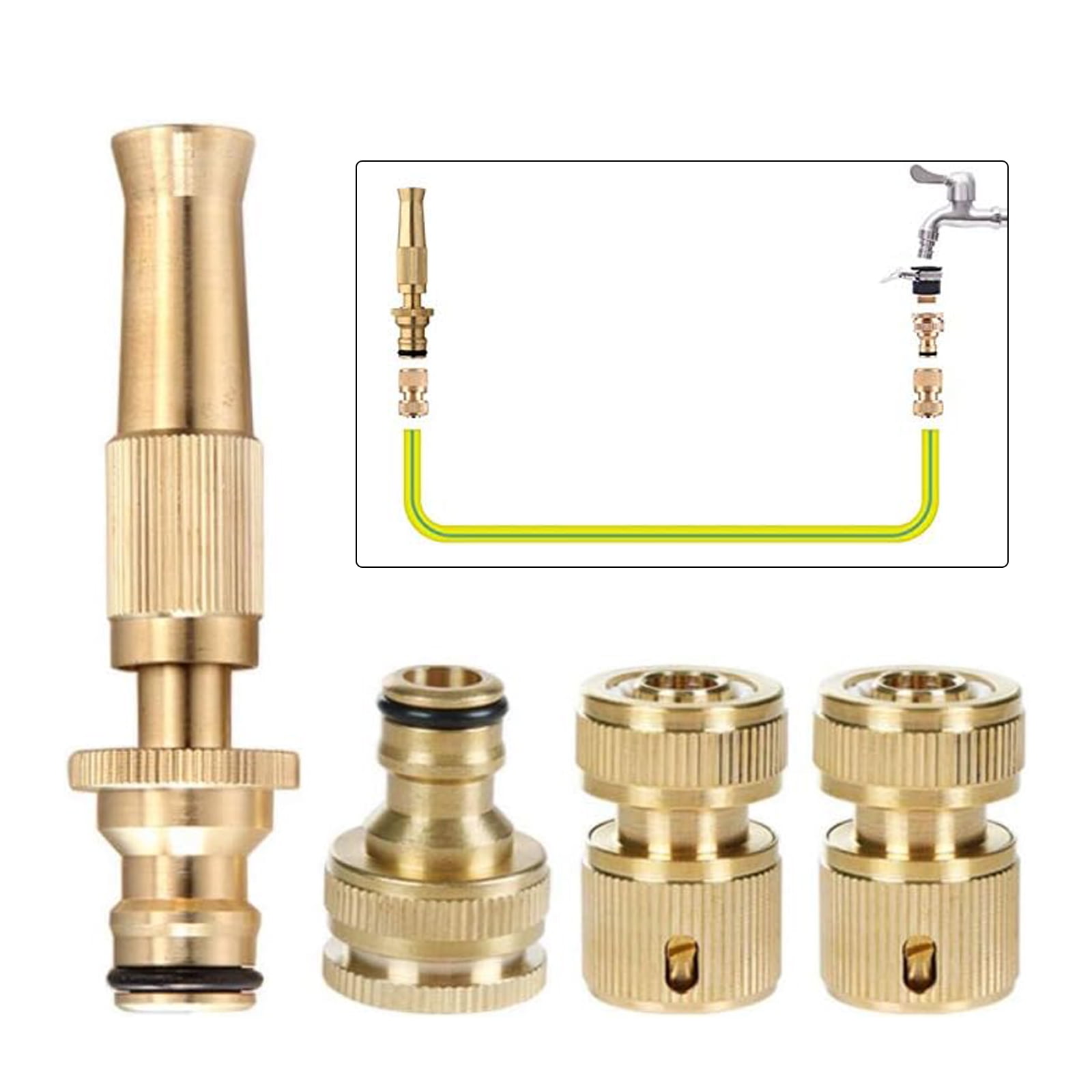 KLZO Garden Hose Repair Connector With Clamps Fit For 3 4 Or 5 8 klzo-garden-hose-repair-connector-with-clamps-fit-for-3-4-or-5-8