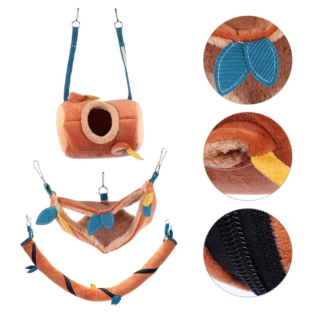 Image showcasing KLZO Hamster Hammocks Small Animal Hanging Tunnels Tubes Bed Hammock ...
