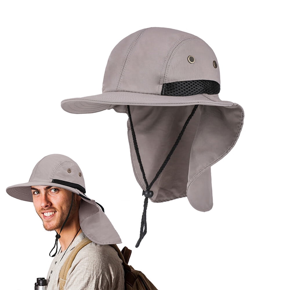 Sosoport 1 PC Outdoor Bucket Hat Sun Protection Hat Fisherman Hat for Men  Mens Wide Brim Sun Hat Wide Fishing Hat High Visibility Sunshield Hat Sun