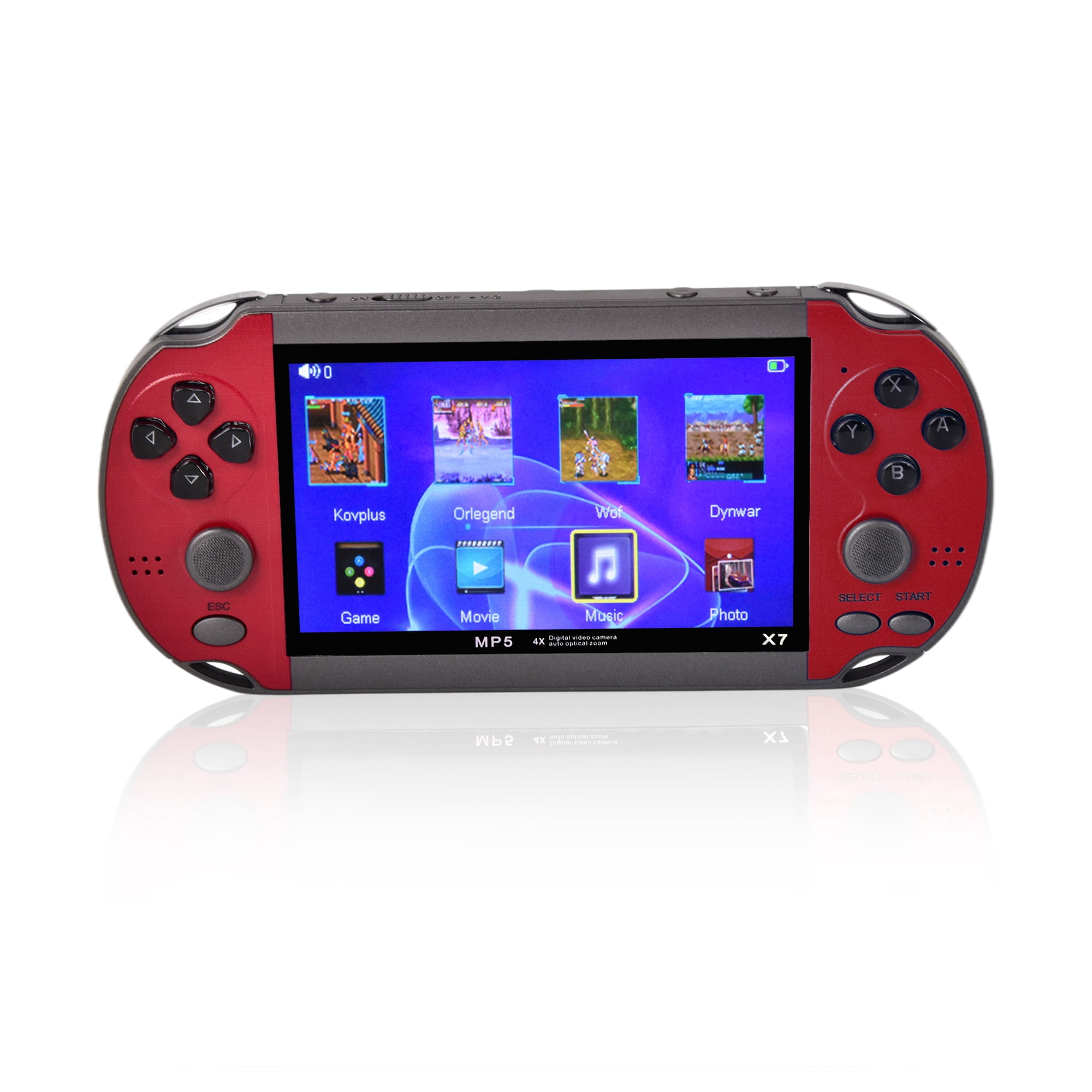 Consola Portátil X7+, Pantalla HD de 4.3 Pulgadas, 8GB, Más de 20,000  Juegos Gratis, Máquina de Juegos Portátil PSP, Consola de Videojuegos de  Bolsillo, Amarillo+Rojo
