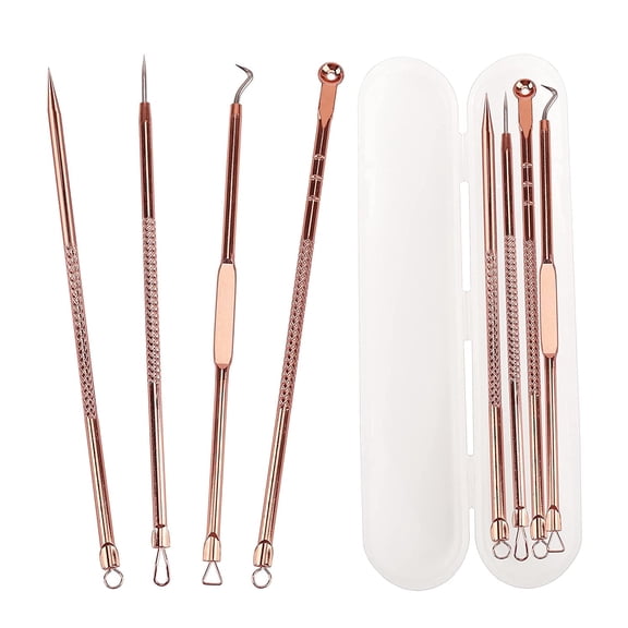 Blackhead Remover Tool, Pimple Popper Tool Kit, Blackhead Extractor tool for Face, Extractor Tool for Comedone Zit Acne Whitehead Blemish, Stainless Steel Extraction tools