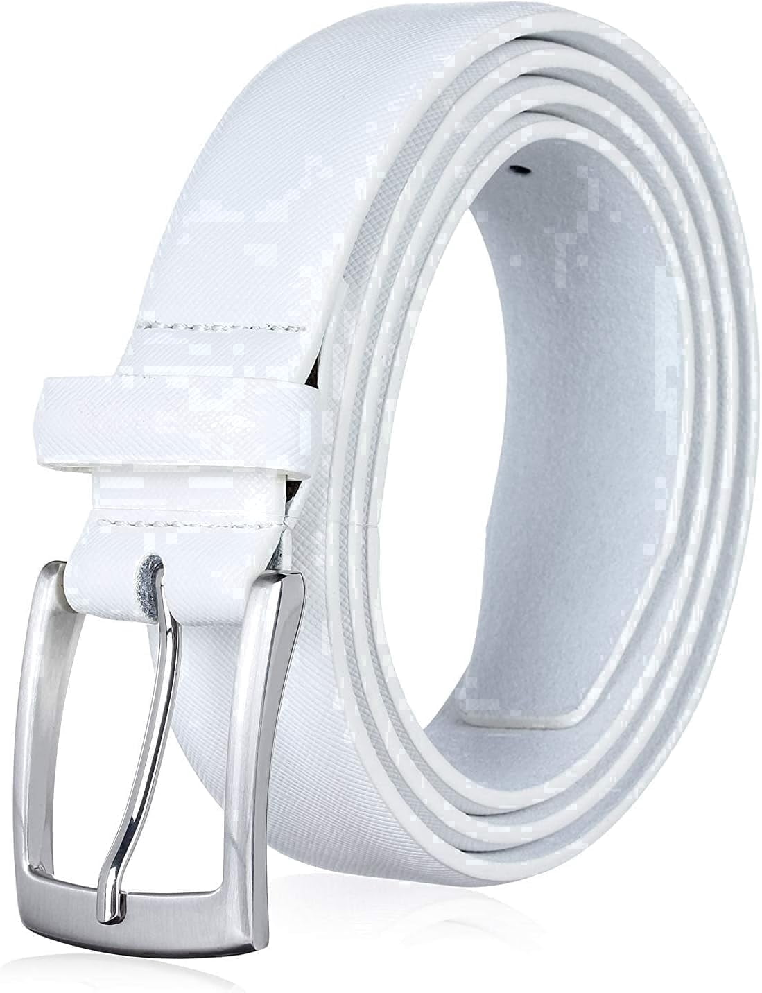 mens white leather dress belt KM Legend Men's Belt-Classic & Fashion for Work Business and Casual 34 Saffiano chic dress.