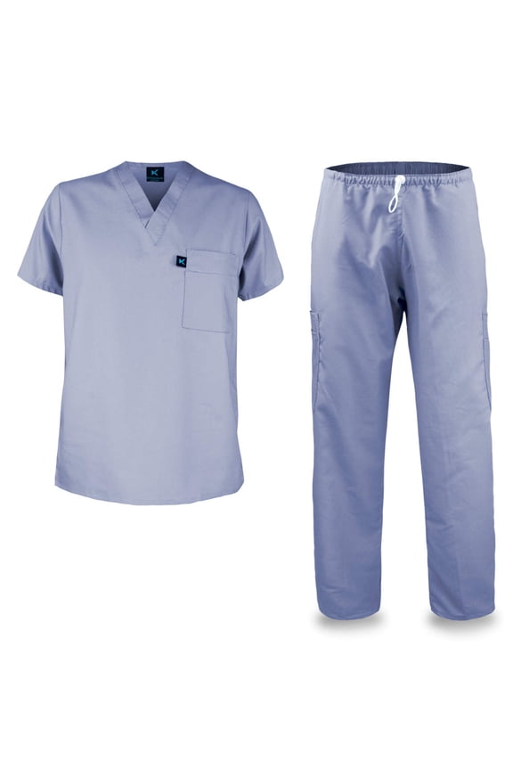 KM01L - Kolossus Men's Poly Cotton Medical Scrubs Set