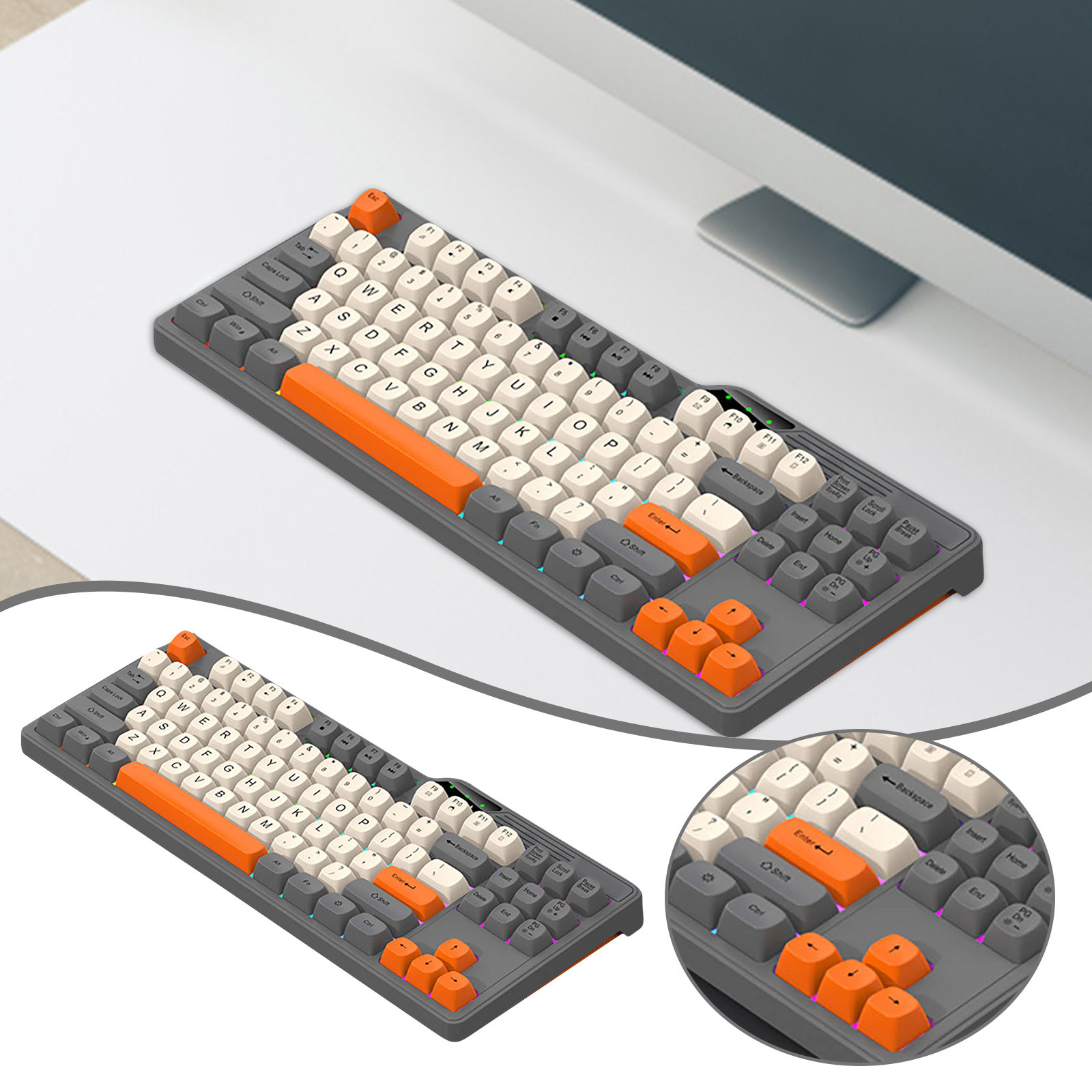 KM870 Wired Mechanical Gaming Keyboard with Tactile Switches for ...