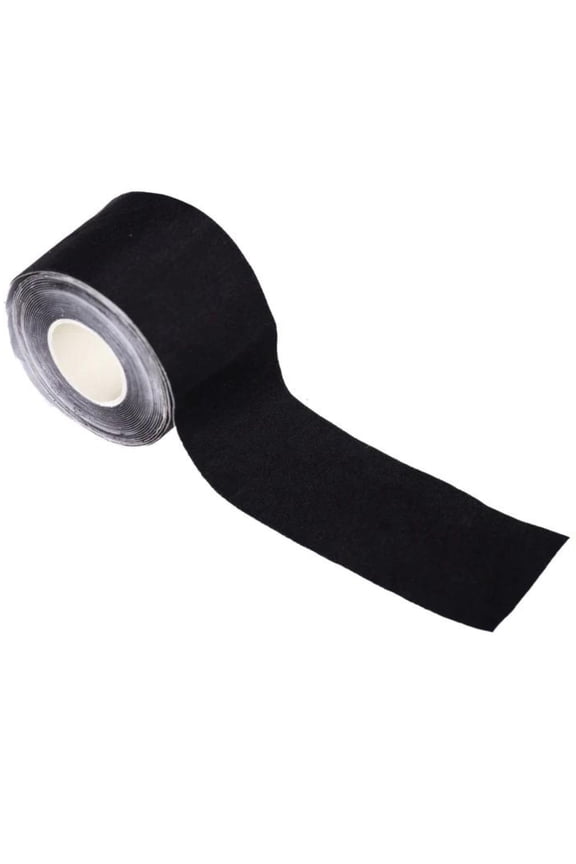 - Boob Tape - Instant Breast Lift - Nude Body Tape for Skin - 8 Hr Sweatproof - 5 ft Roll - Natural Skin Color (Black)