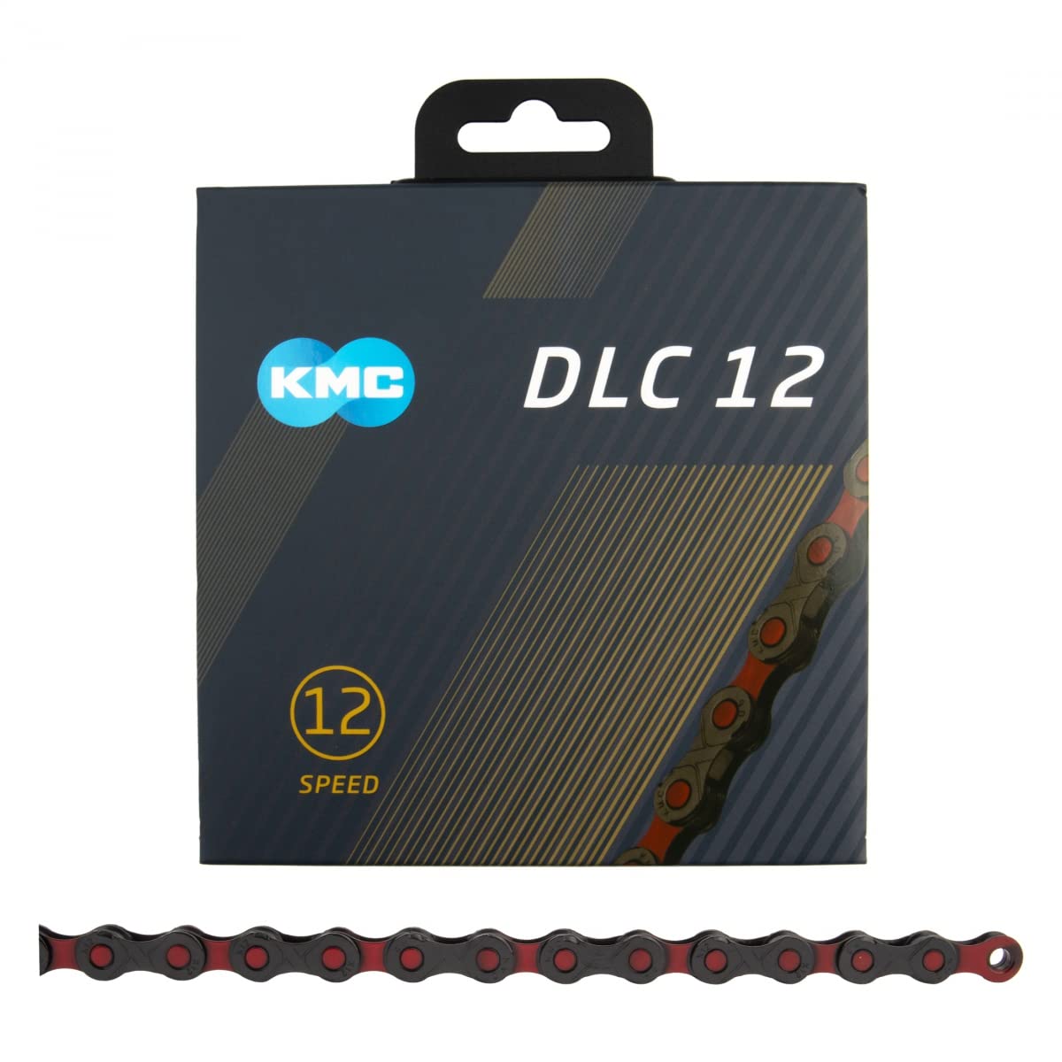 KMC 12Speed DLC12 Series Chain, Red, for Road/Mountain/Gravel; Shimano, SRAM, and Campagnolo