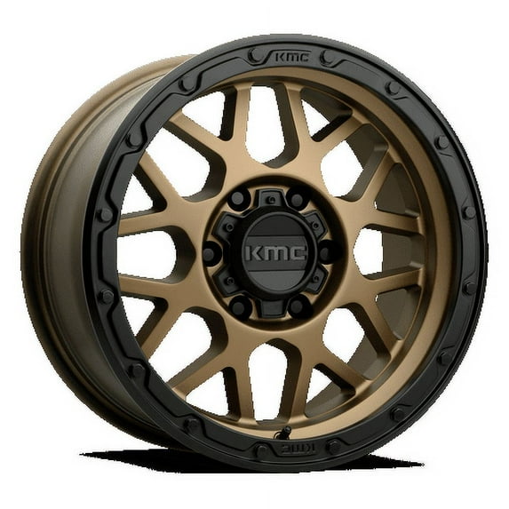 KMC Aluminum Rim KM535 GRENADE OFF-ROAD 17X9in Matte Bronze Matte Black Lip Finish, KM53579063612N