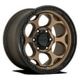 thumbnail image 1 of KMC Aluminum Rim KM541 DIRTY HARRY 17X8.5in Matte Bronze with Black Lip Finish, KM54178563600, 1 of 3