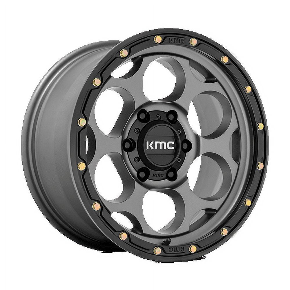 KMC Aluminum Rim KM541 DIRTY HARRY 18X8.5in Satin Gray with Black Lip Finish, KM54188568918