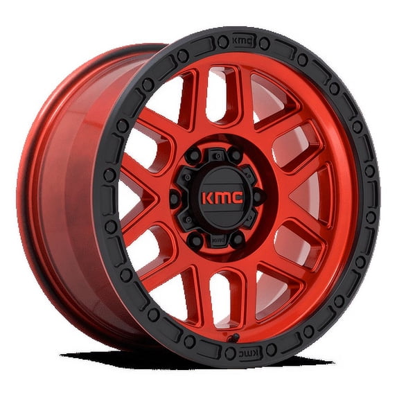 KMC Aluminum Rim KM544 MESA 17X9in Candy Red with Black Lip Finish, KM54479068918