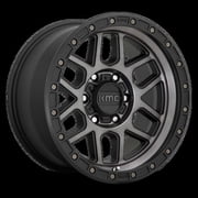 KMC Aluminum Rim KM544 MESA 17X9in Satin Black with Gray Tint Finish, KM54479064418