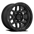 thumbnail image 1 of KMC Aluminum Rim KM544 MESA 18X9in Satin Black with Gloss Black Lip Finish, KM54489080718, 1 of 3