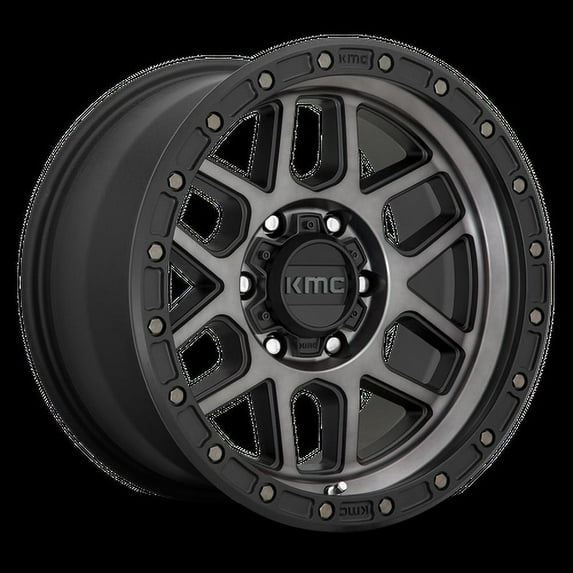 KMC Aluminum Rim KM544 MESA 20X9in Satin Black with Gray Tint Finish, KM54429050418