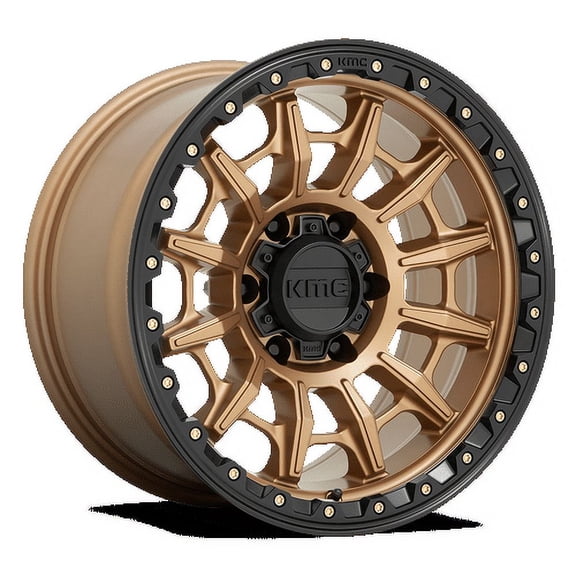 KMC Aluminum Rim KM547 CARNAGE 16X8in Matte Bronze with Black Lip Finish, KM54768068600