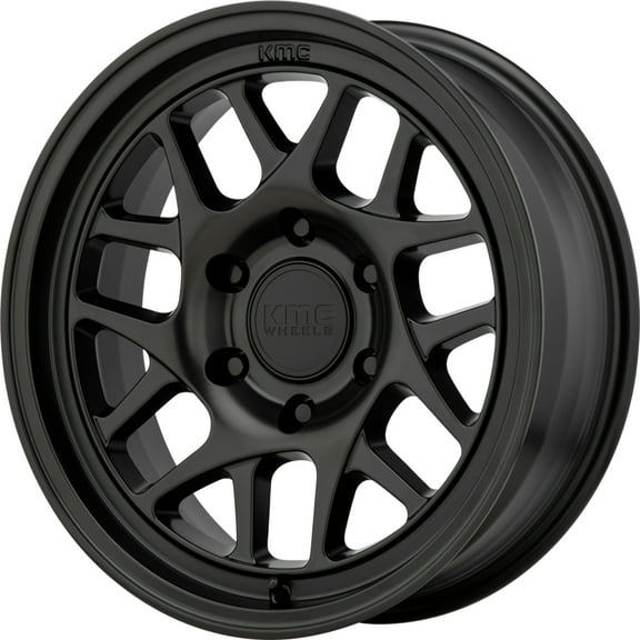 KMC Aluminum Rim KM717 BULLY OL 16X8in Satin Black Finish, KM71768050700