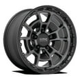 thumbnail image 1 of KMC Aluminum Rim KM718 SUMMIT 17X8.5in Satin Black with Gray Tint Finish, KM71878563400, 1 of 3