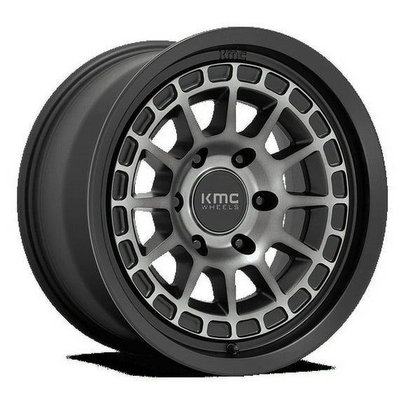 KMC Aluminum Rim KM719 CANYON 17X8in Satin Black with Gray Tint Finish, KM71978062435