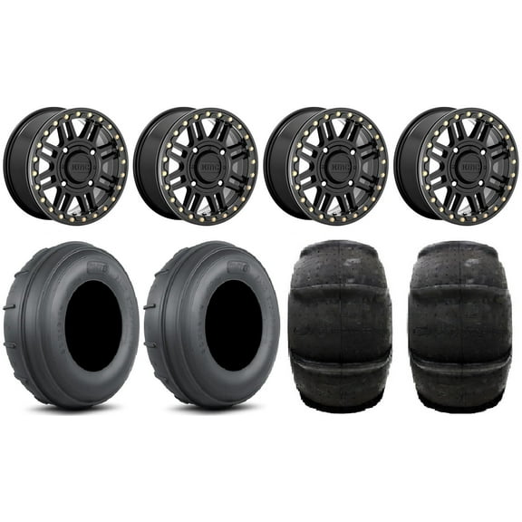 KMC Cage Bdlk 15" Wheels Bk 30" Sand Stripper TT/XL Tires Sportsman RZR Ranger