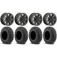 thumbnail image 1 of KMC Cage Beadlock 15" Wheels Black 30" MotoVator Tires Can-Am Maverick X3 / Honda Pioneer 1000 / Talon, 1 of 4