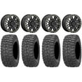 thumbnail image 1 of KMC Cage Beadlock 15" Wheels Black 32" Rock-A-Billy Tires Sportsman RZR Ranger, 1 of 4