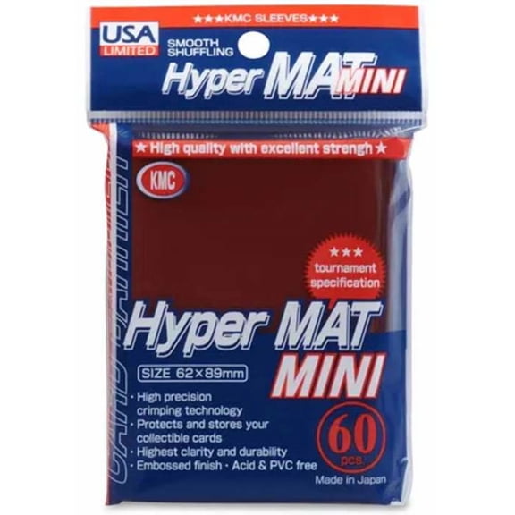 KMC Card Supply Mini Hyper Sleeves - USA Red (60) New