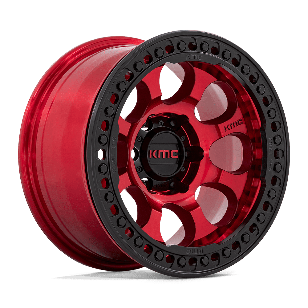 KMC Cast Aluminum Rim KM237 17X9 5X5.0 C-RED-BLK-RG -38MM ...