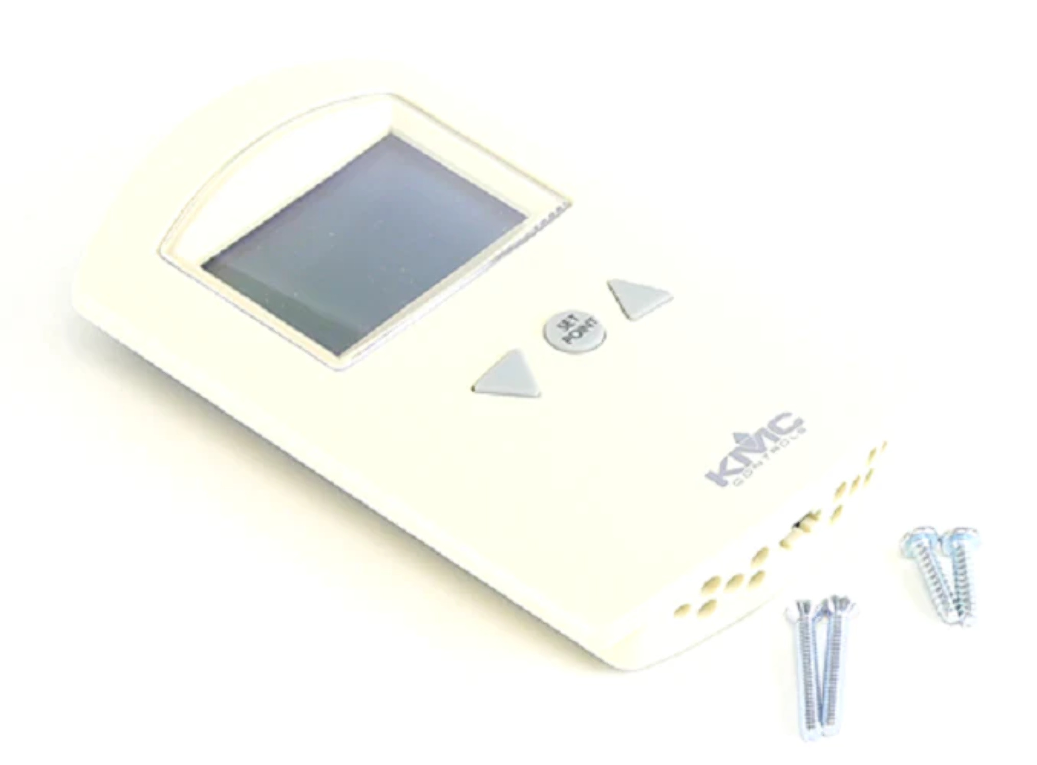 Almond Digital Rectangular Thermostat with Button Control