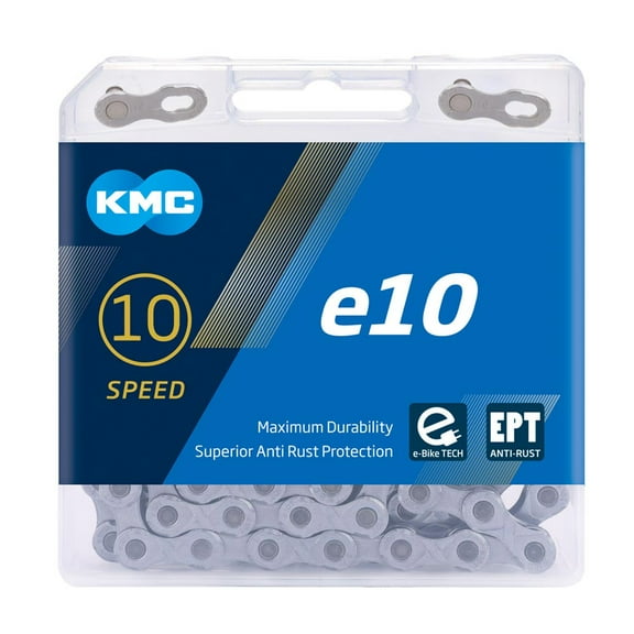 KMC E10 EPT 10 Speed Anti-Rust e-Bike Chain, Silver, 136 Link