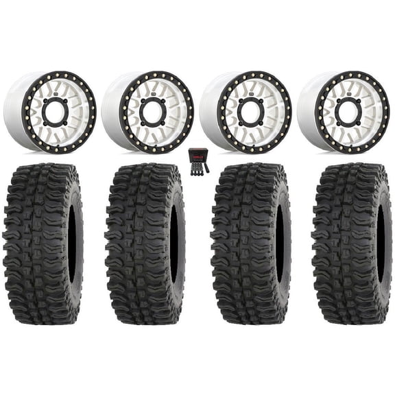 KMC Grenade Bdlk 15" Wheels Mh +10mm 35" BDC Tires Can-Am Maverick X3 / Honda Pioneer 1000 / Talon