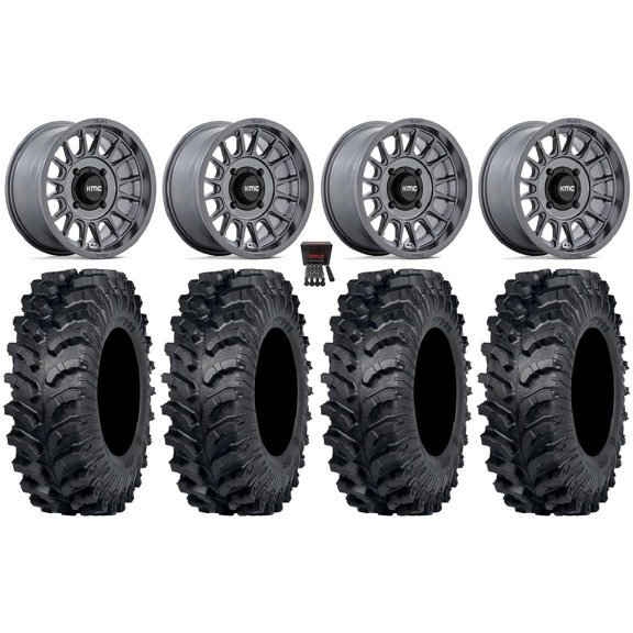 KMC Impact 15" Wheels Anthracite 30" MT911 Tires Polaris RZR XP 1000 / PRO XP / Ranger XP 900/1000