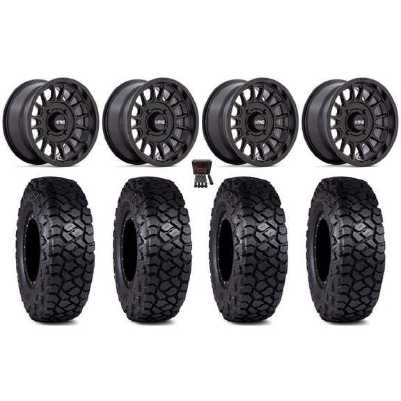 KMC Impact 15" Wheels Black 32" Intersect Tires Can-Am Maverick X3 / Honda Pioneer 1000 / Talon