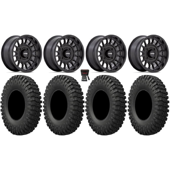 KMC Impact 15" Wheels Black 33" MotoCrusher Tires Polaris RZR XP 1000 / PRO XP / Ranger XP 900/1000