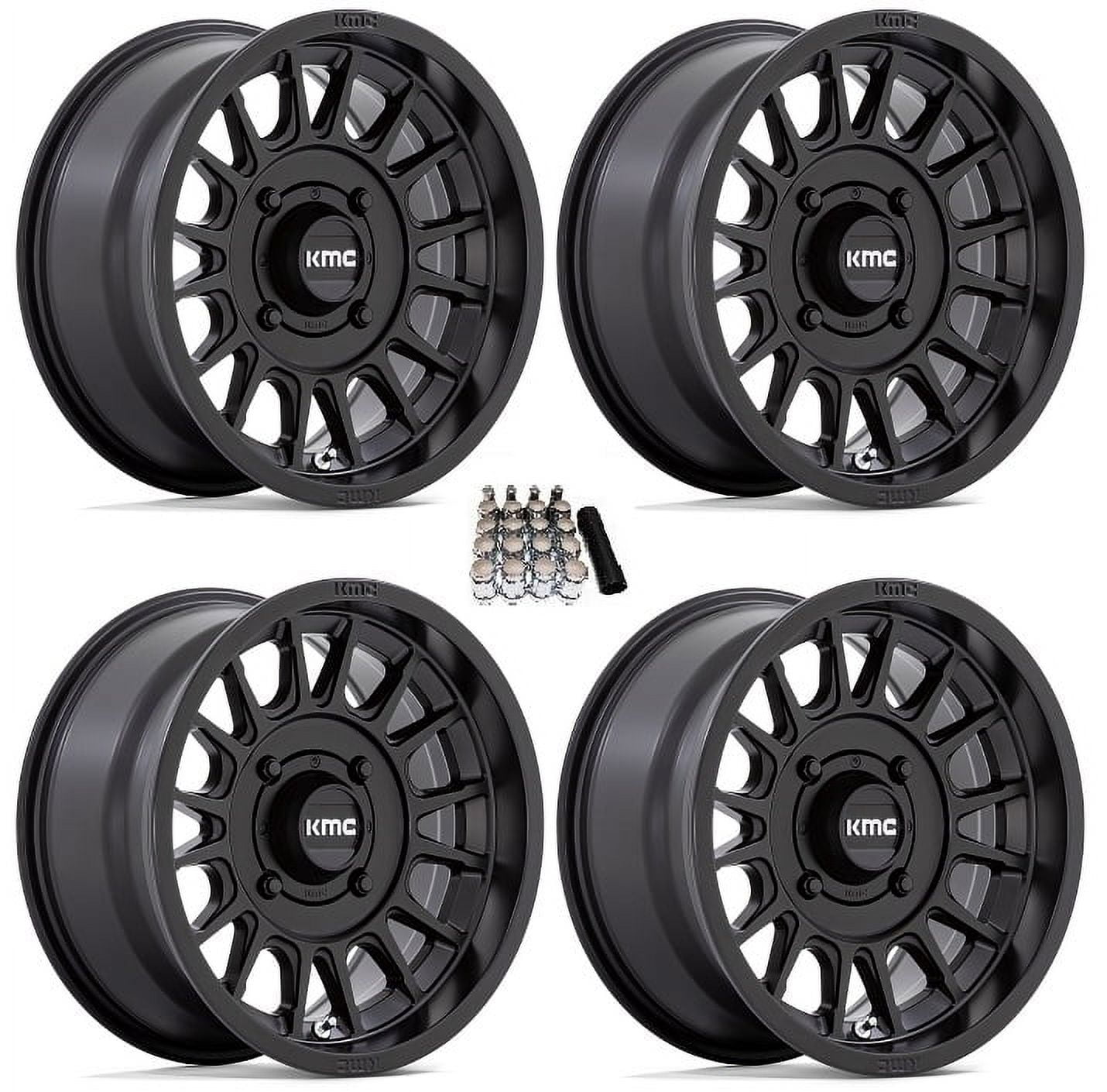 KMC Impact 15" Wheels Black Polaris RZR 1000 XP / Ranger XP 900/1000