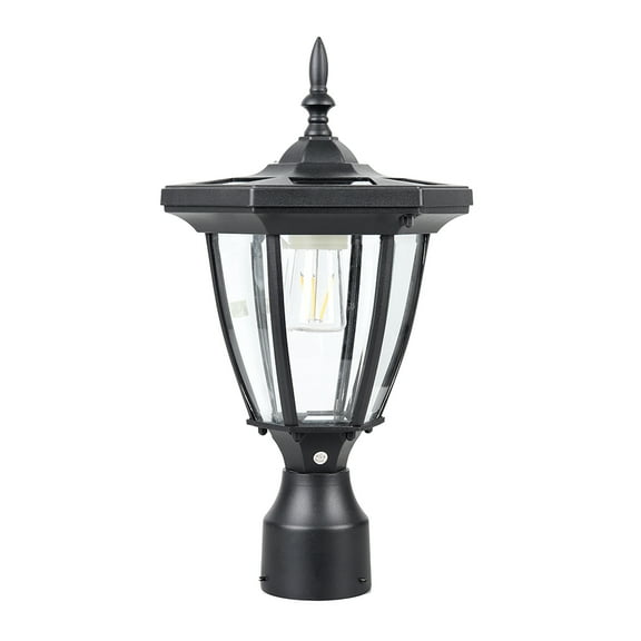 KMC KMC LIGHTING ST6321Q-A Solar Powered Lamp Post Light Outdoor 75 Lumens 3" Fitting Base Aluminum For Yard, Driveway, Gateway Etc.