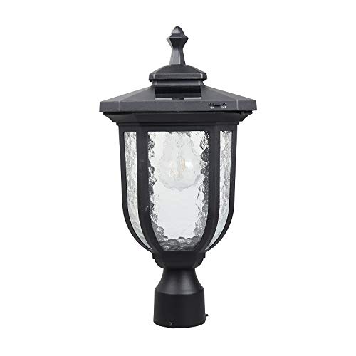 KMC LIGHTING ST4322Q-A Solar Post Light Solar Powered Lamp Post Light Post Solar Light Outdoor Fabulously Bright 120 LUMENS Made of Aluminum die-Casting and Glass with 3 inches Post Adaptor - image 1 of 3
