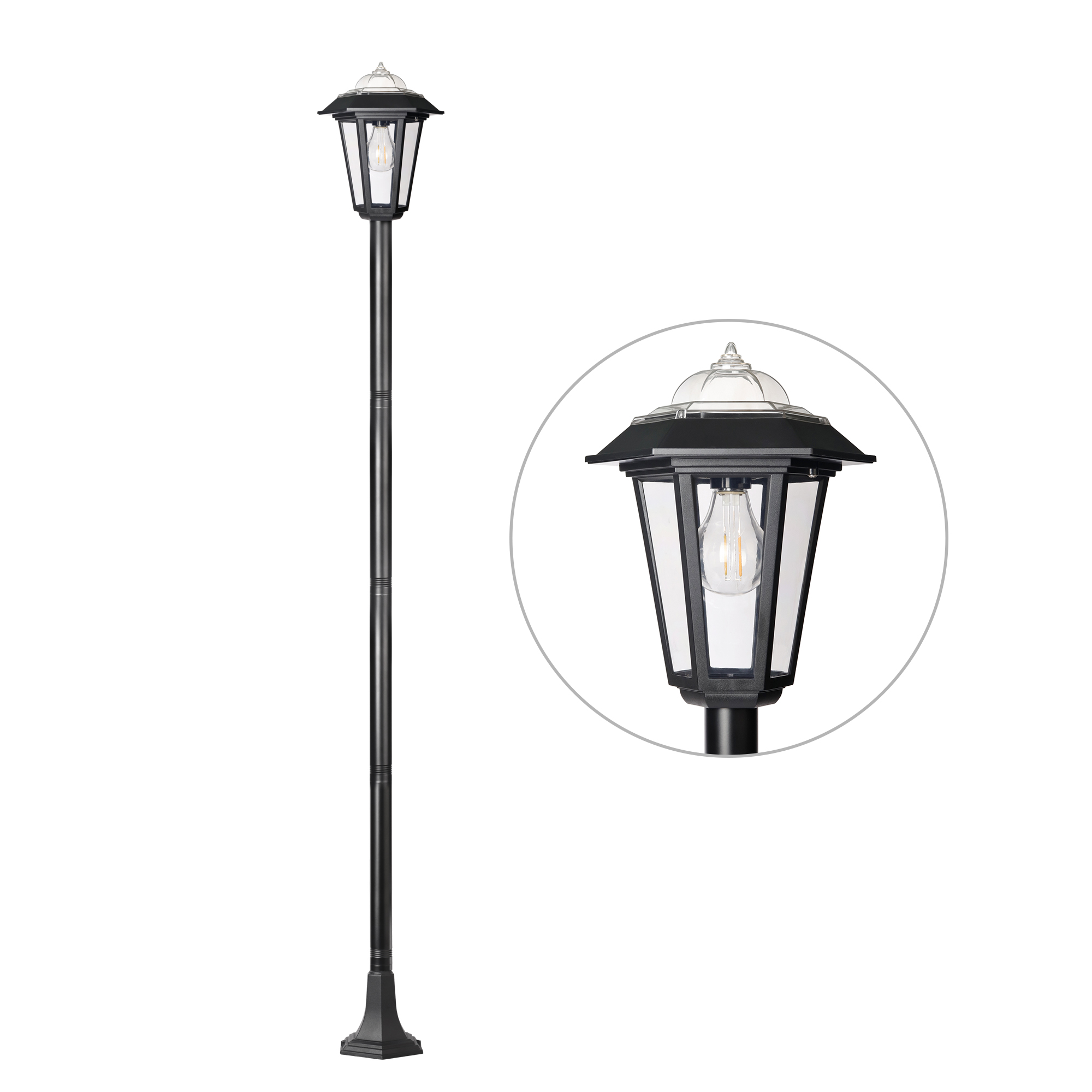 Solar Lamp Post Lights Outdoor 2 Pack ,Outdoor Post Lights Waterproof