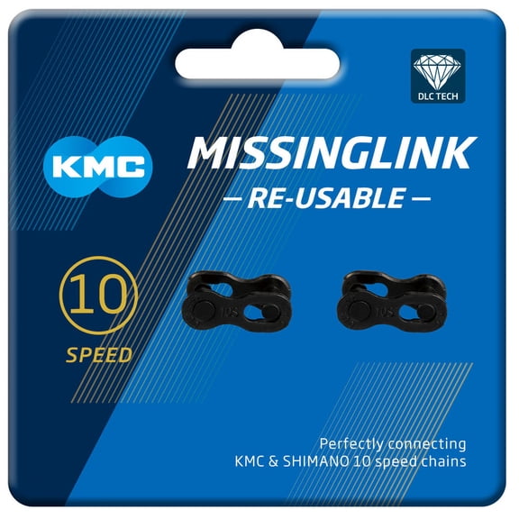 KMC MissingLink 10 R DLC Kettenschloss 1/211/128' // For 10-fach Chain Black