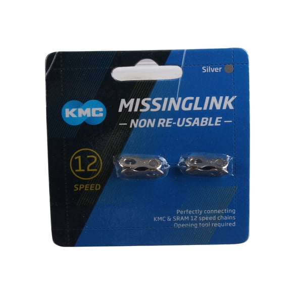 KMC MissingLink 12-Speed Chain Connector, Silver, 2-Pack