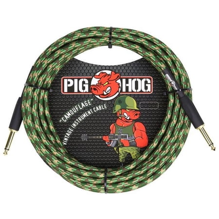 Pig Hog 20FT Straight Camo Instrument Cable