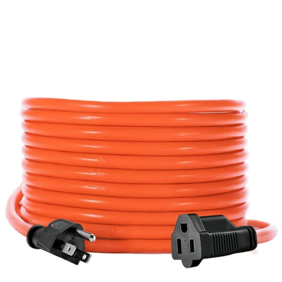 KMC Outdoor Extension Cord, 25-Foot, 16/3, Weatherproof Vinyl Jacket, Orange