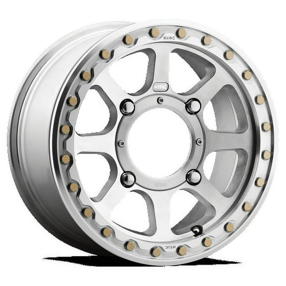 KMC Powersports Aluminum Rim KS234 ADDICT 2 BEADLOCK 14X7in Machined Finish, KS23447048538