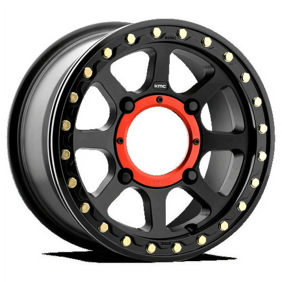 KMC Powersports Aluminum Rim KS234 ADDICT 2 BEADLOCK 15X6in Satin Black Finish, KS23456048738